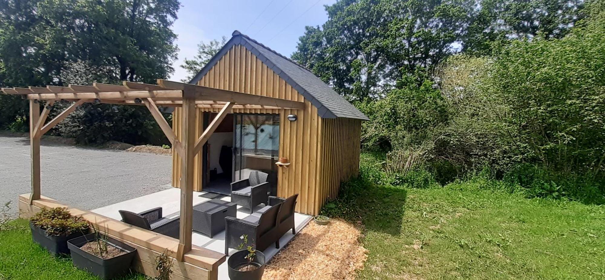 Chalets De Pont Cob Avec Spa Gouézec Extérieur photo
